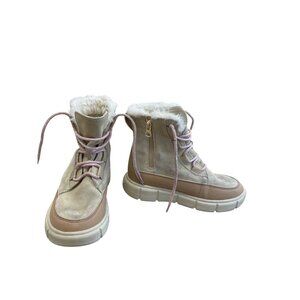 Sorel Girls Tan Fur Lined Ankle Boots Size 2 SKU 8443